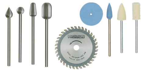 Proxxon wiertła, frezy, tarcze, kamienie szlifierskie - osprzęt do mikronarzędzi